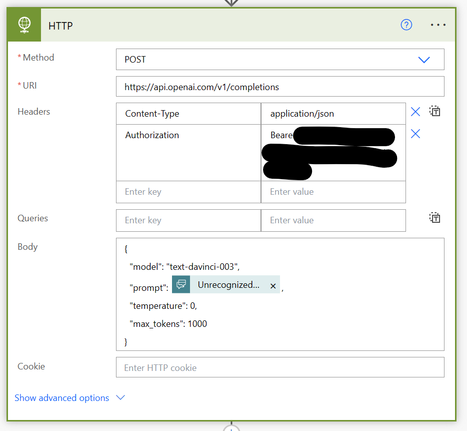 Figure 7: complete HTTP Request