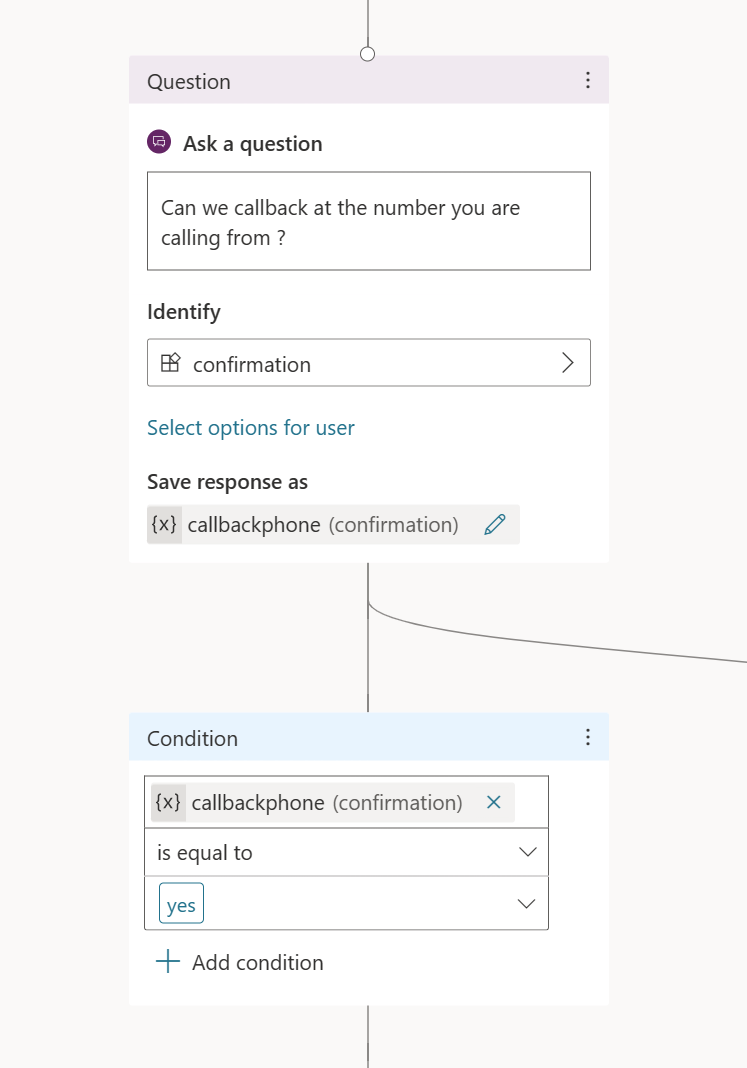 Figure 3: Confirmation of user for callback