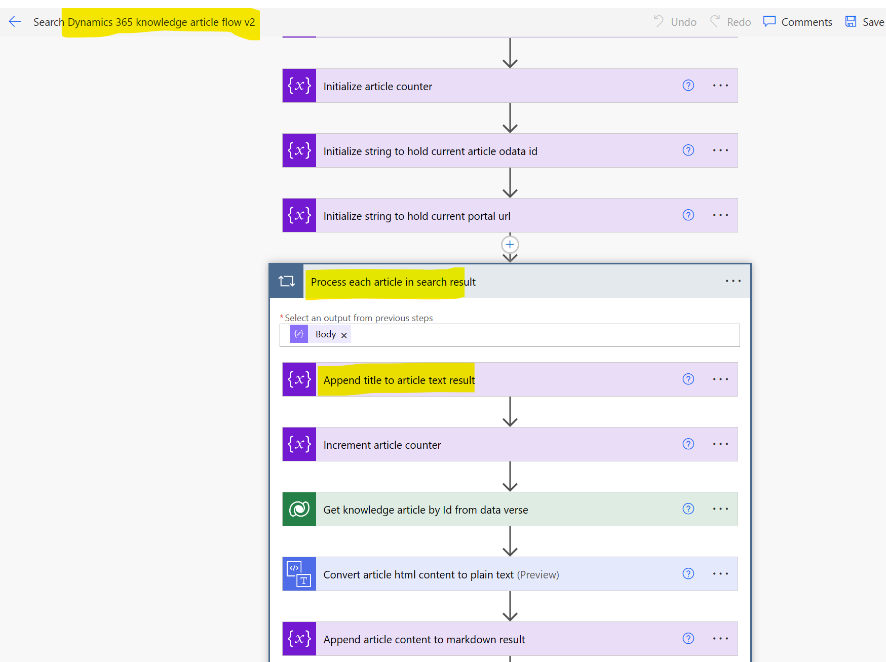 Figure: Find "Append title to article text result"